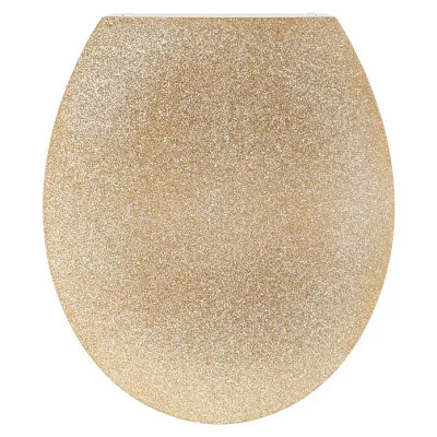 WC sedátko Golden Glitter, duroplast, zlatá/bílá, s tlumeným zavíráním - A WC sedátko Golden Glitter, duroplast, zlatá/bílá, s tlumeným zavíráním - A